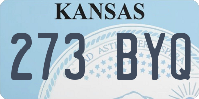 KS license plate 273BYQ