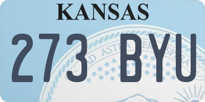 KS license plate 273BYU