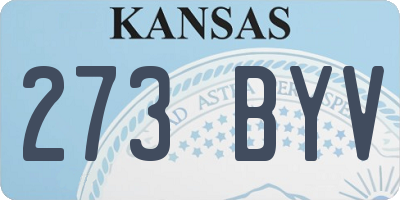 KS license plate 273BYV