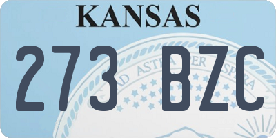 KS license plate 273BZC