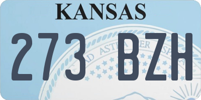 KS license plate 273BZH