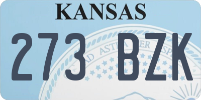 KS license plate 273BZK