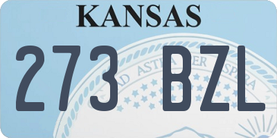 KS license plate 273BZL