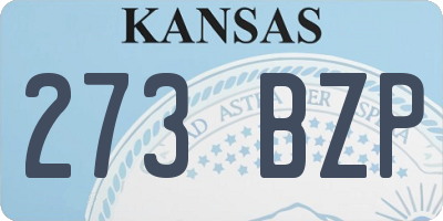 KS license plate 273BZP