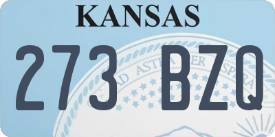 KS license plate 273BZQ