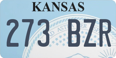 KS license plate 273BZR