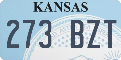 KS license plate 273BZT