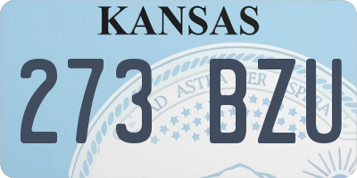 KS license plate 273BZU