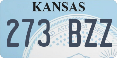 KS license plate 273BZZ