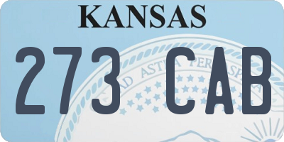 KS license plate 273CAB