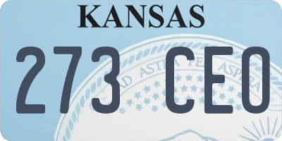 KS license plate 273CEO