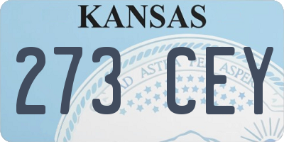 KS license plate 273CEY