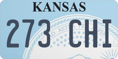 KS license plate 273CHI