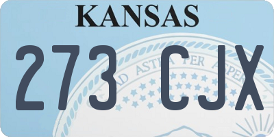 KS license plate 273CJX