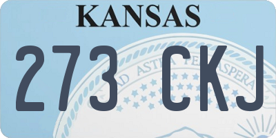 KS license plate 273CKJ