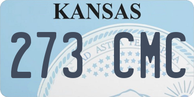 KS license plate 273CMC