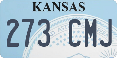 KS license plate 273CMJ