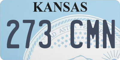 KS license plate 273CMN