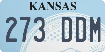 KS license plate 273DDM