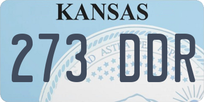 KS license plate 273DDR