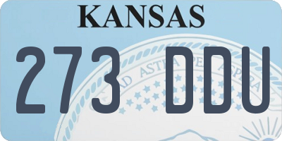 KS license plate 273DDU