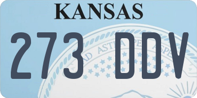 KS license plate 273DDV