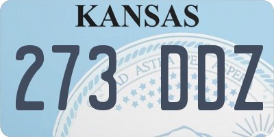 KS license plate 273DDZ