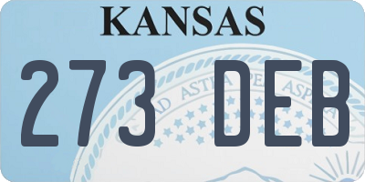 KS license plate 273DEB