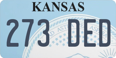 KS license plate 273DED
