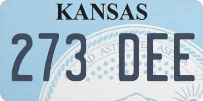 KS license plate 273DEE