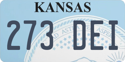 KS license plate 273DEI