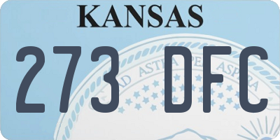 KS license plate 273DFC