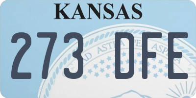 KS license plate 273DFE