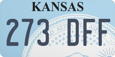KS license plate 273DFF
