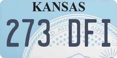 KS license plate 273DFI