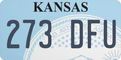 KS license plate 273DFU