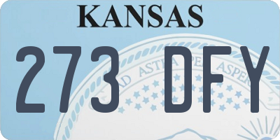 KS license plate 273DFY