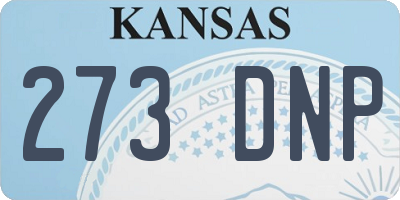 KS license plate 273DNP