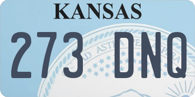 KS license plate 273DNQ