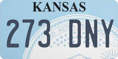 KS license plate 273DNY