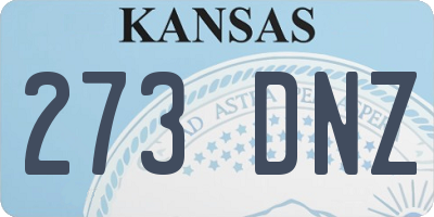 KS license plate 273DNZ