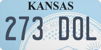 KS license plate 273DOL