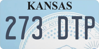 KS license plate 273DTP