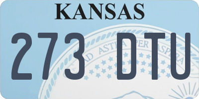 KS license plate 273DTU