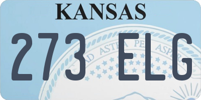 KS license plate 273ELG