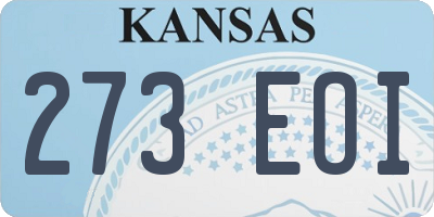 KS license plate 273EOI