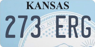 KS license plate 273ERG