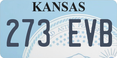 KS license plate 273EVB