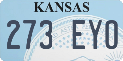 KS license plate 273EYO