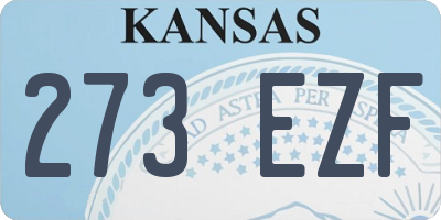 KS license plate 273EZF